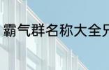 霸气群名称大全兄弟 霸气搞笑群昵称