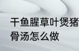 干鱼腥草叶煲猪骨汤 干鱼腥草叶煲猪骨汤怎么做